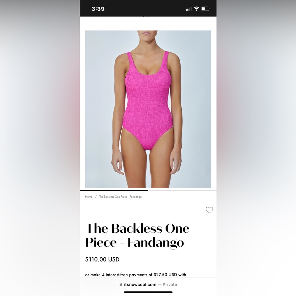 Hot Pink It’s Now Cool One piece Size M Swimsuit.